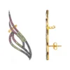 Latelita Phoenix Ear Climber Ruby Sapphire Tsavorite Gold