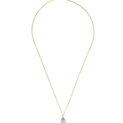 Latelita Pisa Mini Teardrop Necklace Gold Blue Topaz -Cheap Gemiracle Store pisa mini teardrop necklace gold blue topaz 516483
