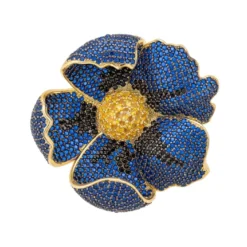 Latelita Poppy Flower Blue Ring Gold -Cheap Gemiracle Store poppy flower blue ring gold 195917