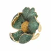 Latelita Poppy Flower Green Ring Gold