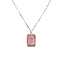 Latelita Portofino Necklace Silver Pink Tourmaline