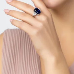 Latelita Rania Rectangle Gemstone Ring Silver Sapphire 8 Latelita Rania Rectangle Gemstone Ring Silver Sapphire -Cheap Gemiracle Store rania rectangle gemstone ring silver sapphire 801505