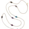 Latelita Rococo Rainbow Long Necklace Rosegold