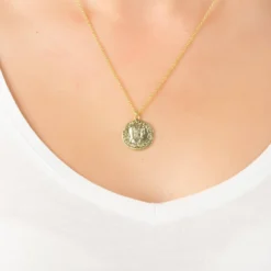 Latelita Roman Coin Pendant Necklace Gold -Cheap Gemiracle Store roman coin pendant necklace gold 497651