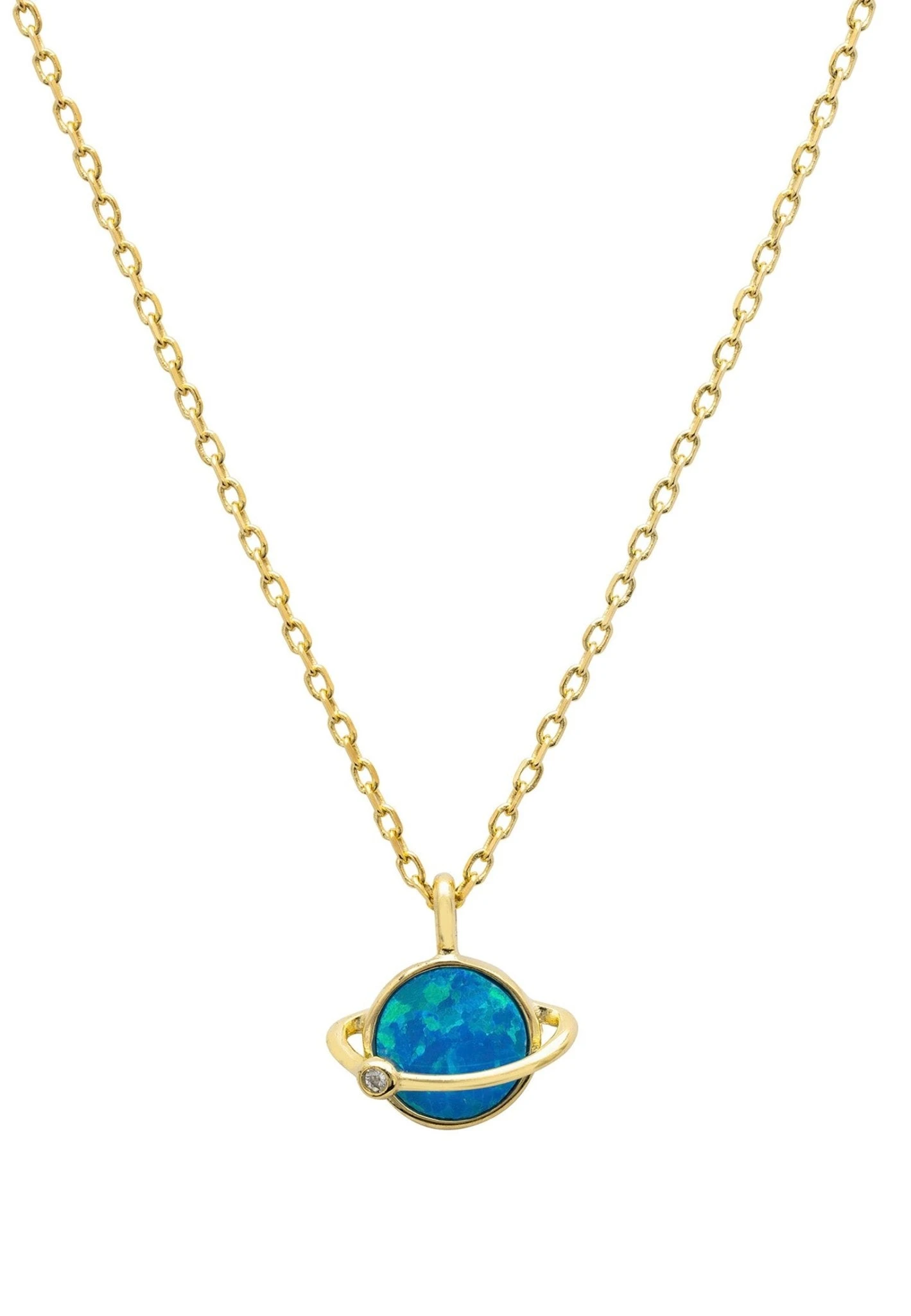 Latelita Saturn Galactic Opalite Necklace Gold