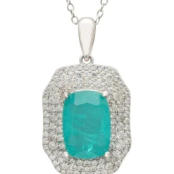 Latelita Seraphina Pendant Necklace Silver Paraiba Tourmaline
