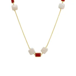 Latelita Sicily 120Cm Necklace Gold Garnet
