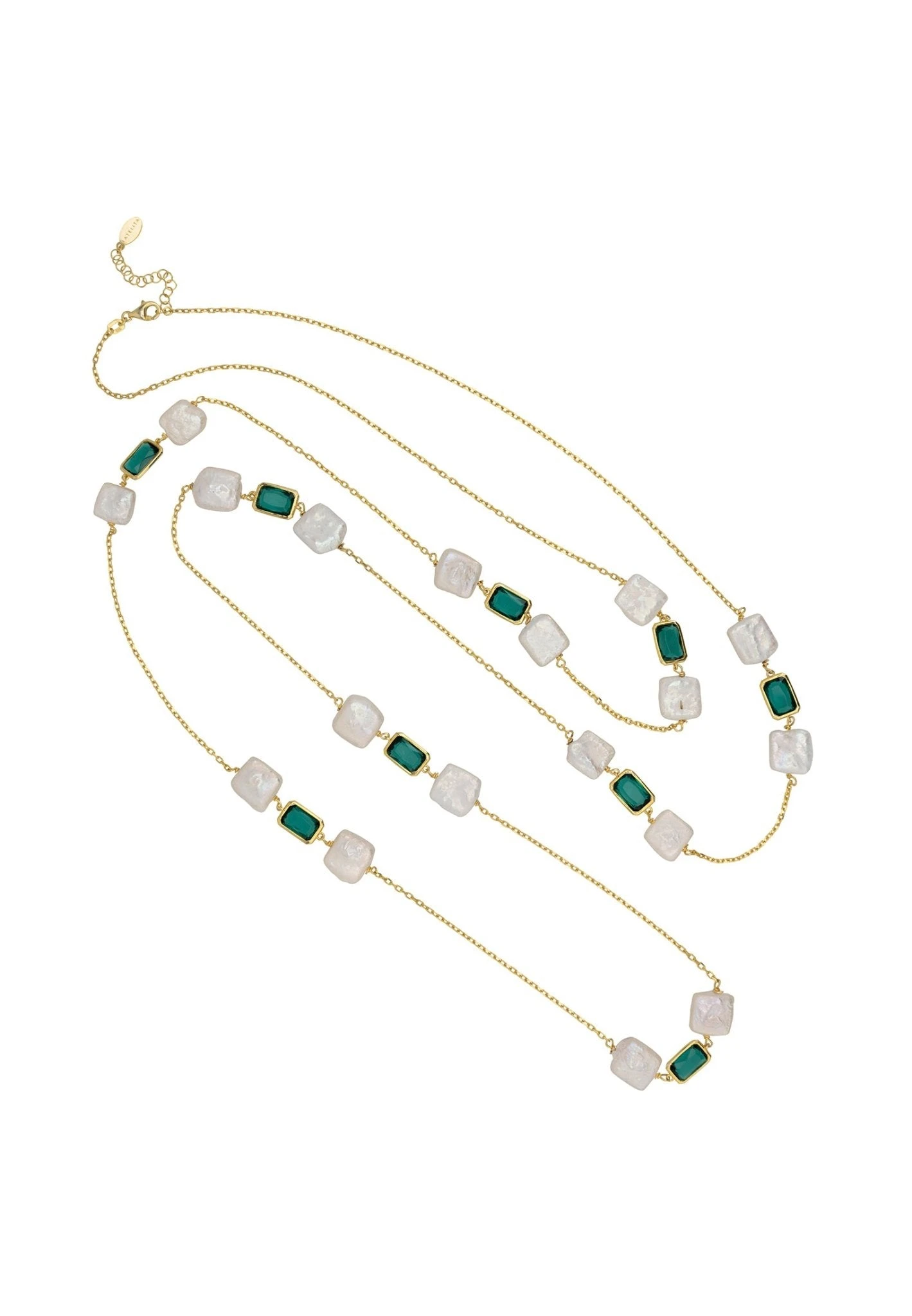 Latelita Sicily 120Cm Necklace Gold Petrol Tourmaline 3 Latelita Sicily 120Cm Necklace Gold Petrol Tourmaline - Image 3
