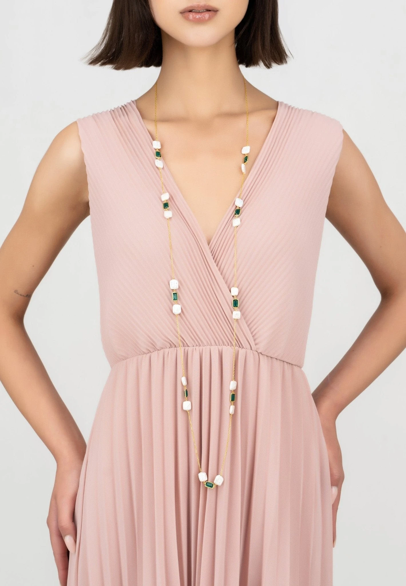 Latelita Sicily 120Cm Necklace Gold Petrol Tourmaline 4 Latelita Sicily 120Cm Necklace Gold Petrol Tourmaline - Image 4