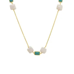 Latelita Sicily 120Cm Necklace Gold Turquoise