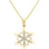 Latelita Snowflake Sparkle Necklace Gold