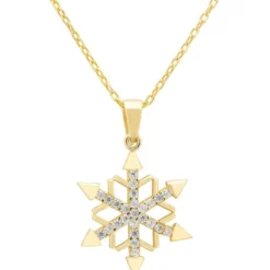 Latelita Snowflake Sparkle Necklace Gold