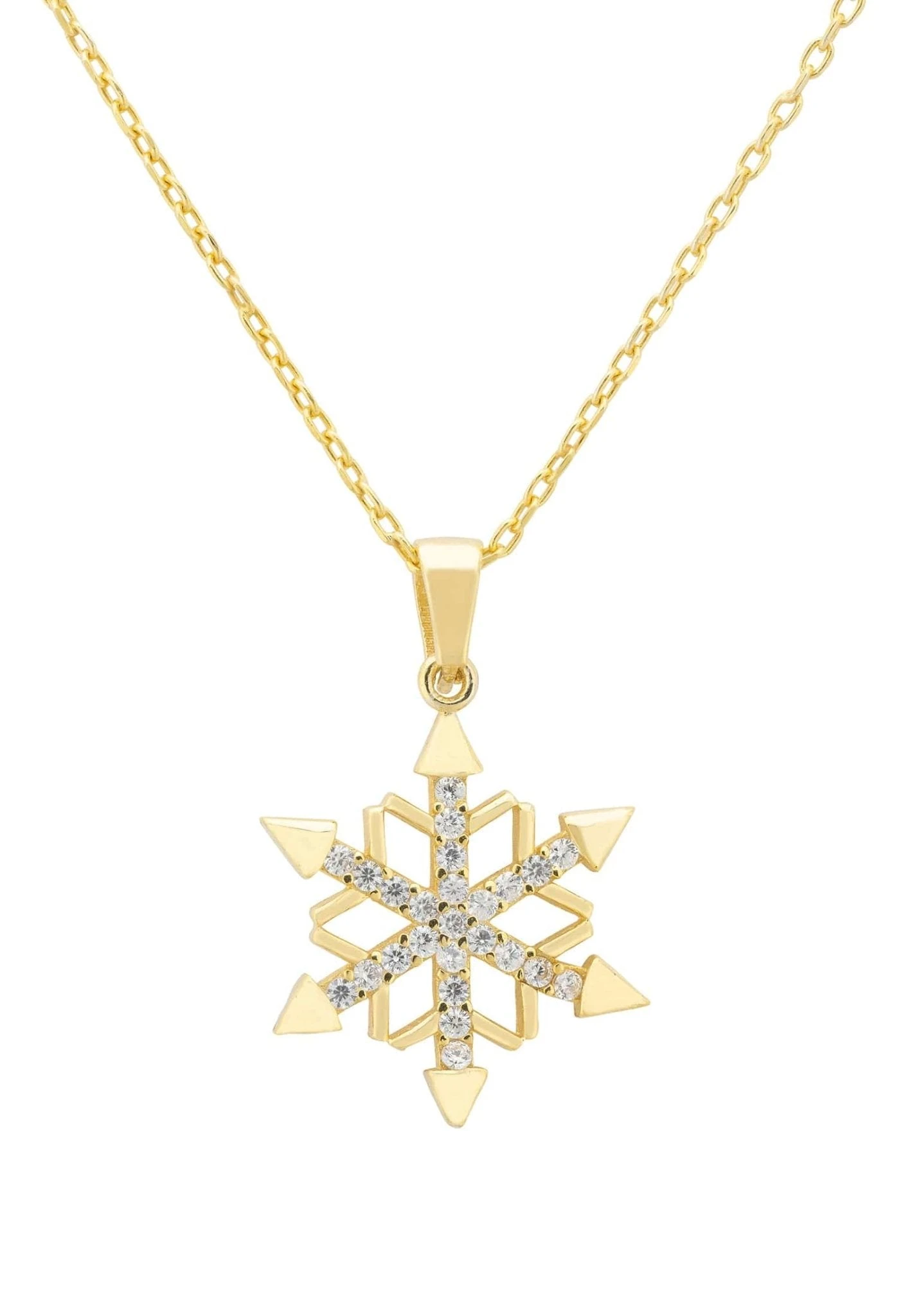 Latelita Snowflake Sparkle Necklace Gold 1 Latelita Snowflake Sparkle Necklace Gold