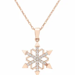 Latelita Snowflake Sparkle Necklace Rosegold