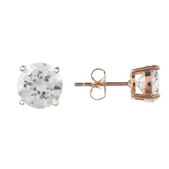 Latelita Solitaire Cz Earrings Rosegold