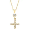 Latelita Sparkling Cross Pendant Necklace Gold
