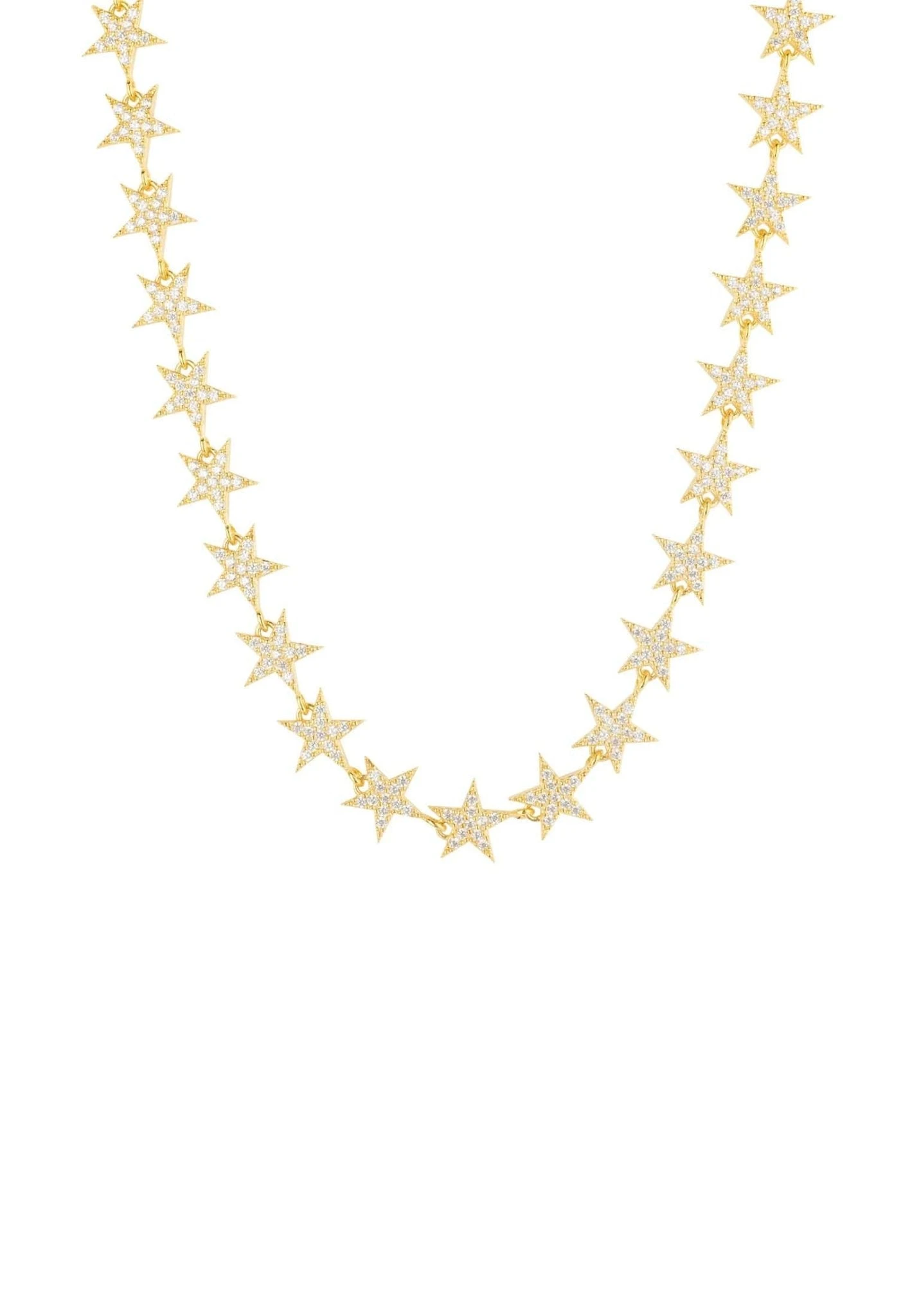 Latelita Star Strand Choker Necklace Gold 1 Latelita Star Strand Choker Necklace Gold