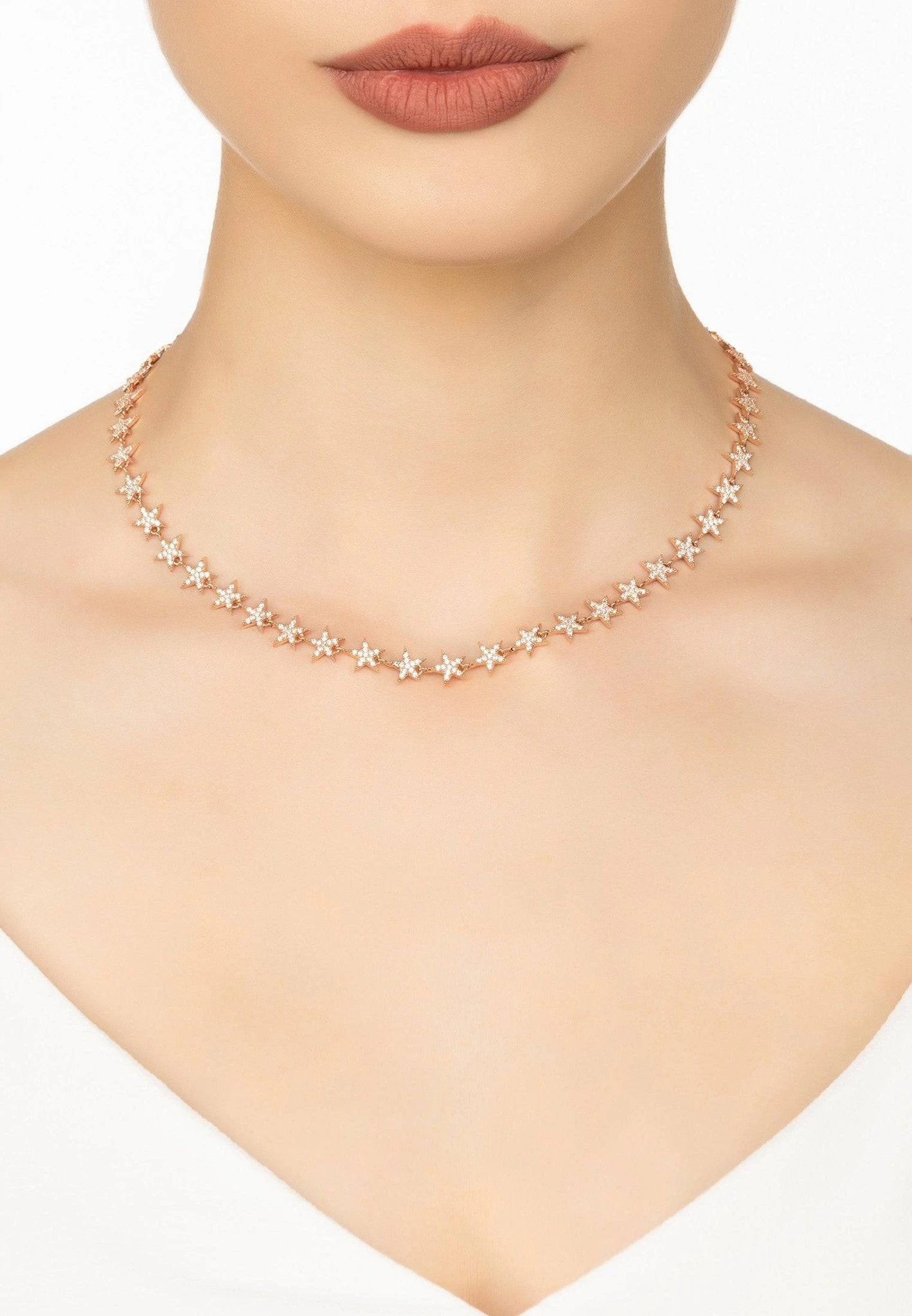 Latelita Star Strand Choker Necklace Rosegold 2 Latelita Star Strand Choker Necklace Rosegold - Image 2