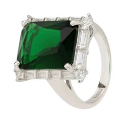 Latelita Tudor Silver Ring Emerald