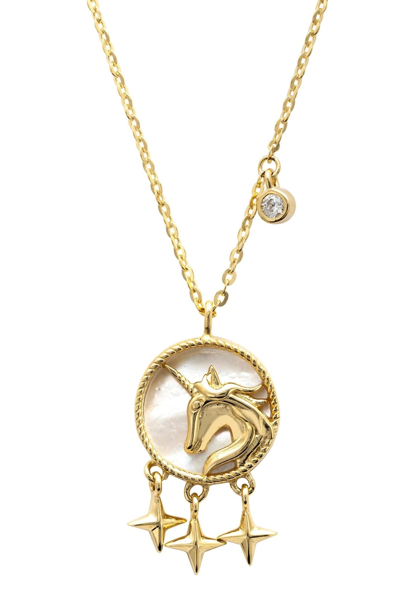 Latelita Unicorn Mother Of Pearl Star Necklace Gold 1 Latelita Unicorn Mother Of Pearl Star Necklace Gold