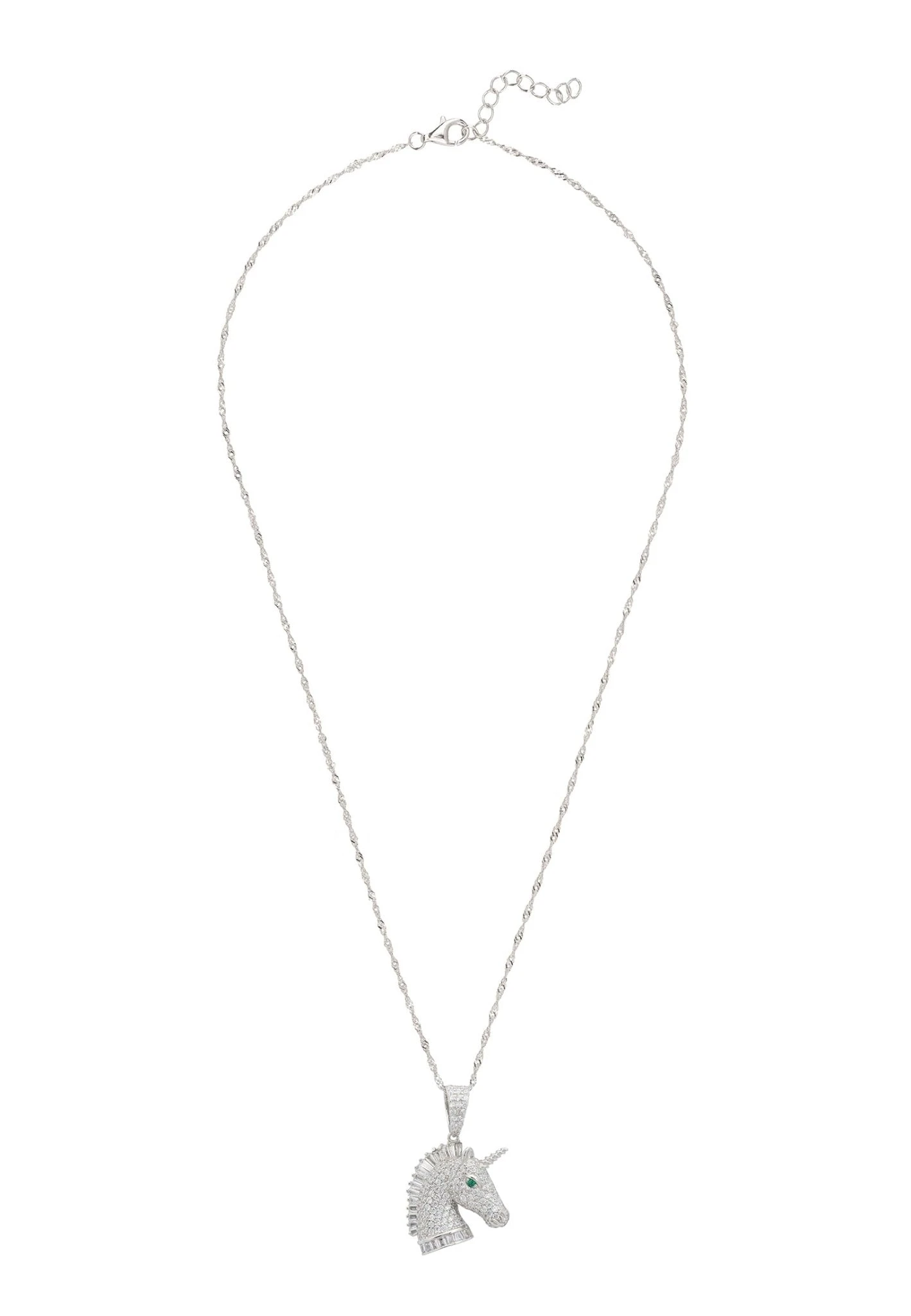 Latelita Unicorn Sparkling Pendant Necklace Silver 3 Latelita Unicorn Sparkling Pendant Necklace Silver - Image 3