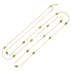 Latelita Venice 120Cm Long Chain Necklace Gold Peridot