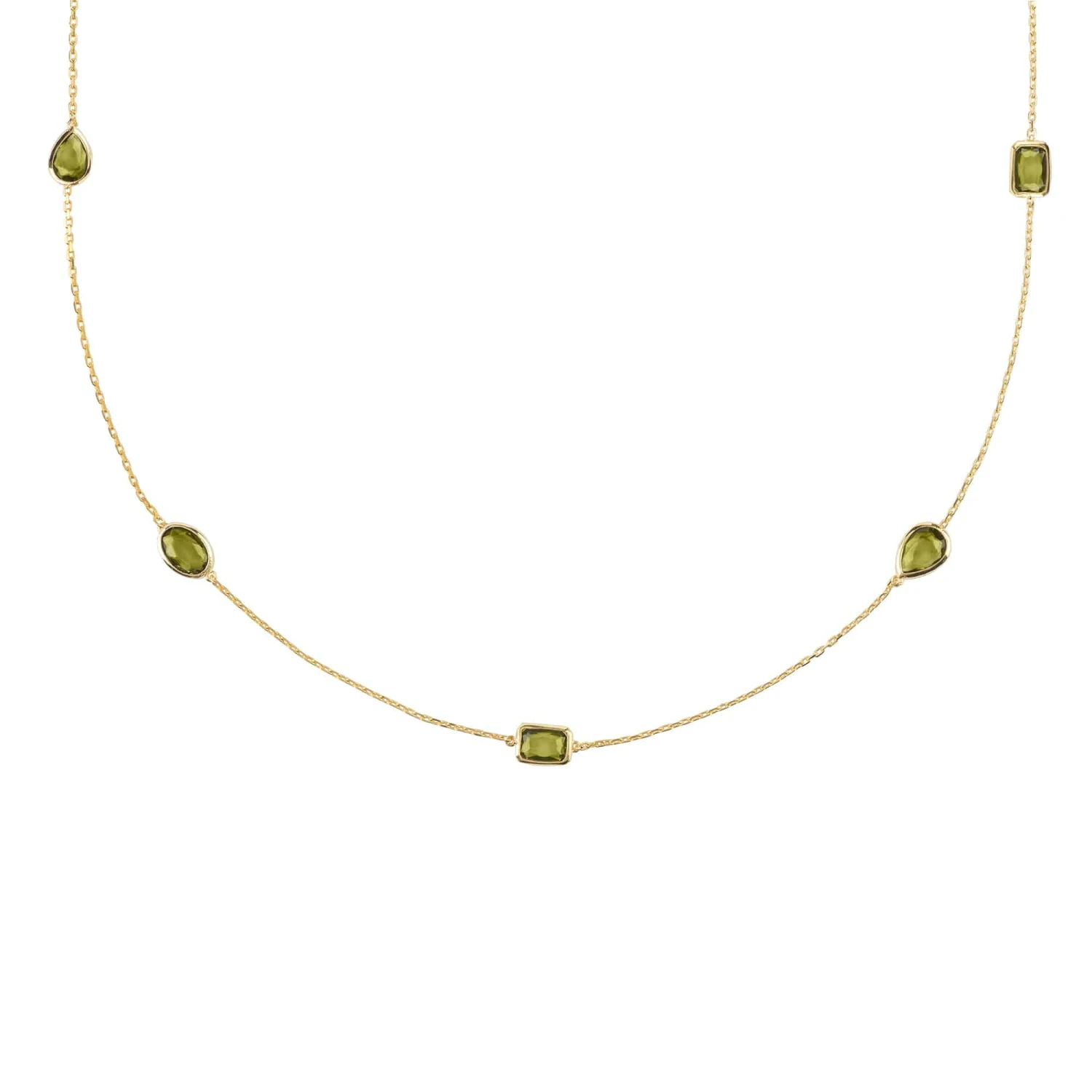 Latelita Venice 120Cm Long Chain Necklace Gold Peridot 2 Latelita Venice 120Cm Long Chain Necklace Gold Peridot - Image 2