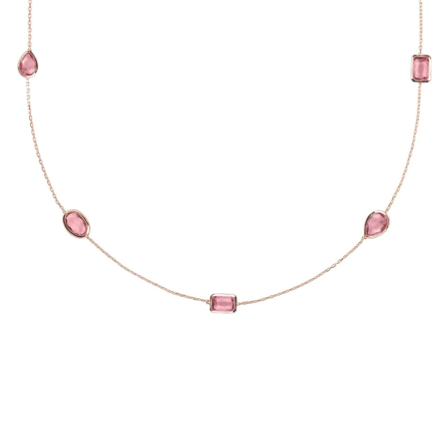 Latelita Venice 120Cm Long Chain Necklace Rosegold Pink Tourmaline 2 Latelita Venice 120Cm Long Chain Necklace Rosegold Pink Tourmaline - Image 2