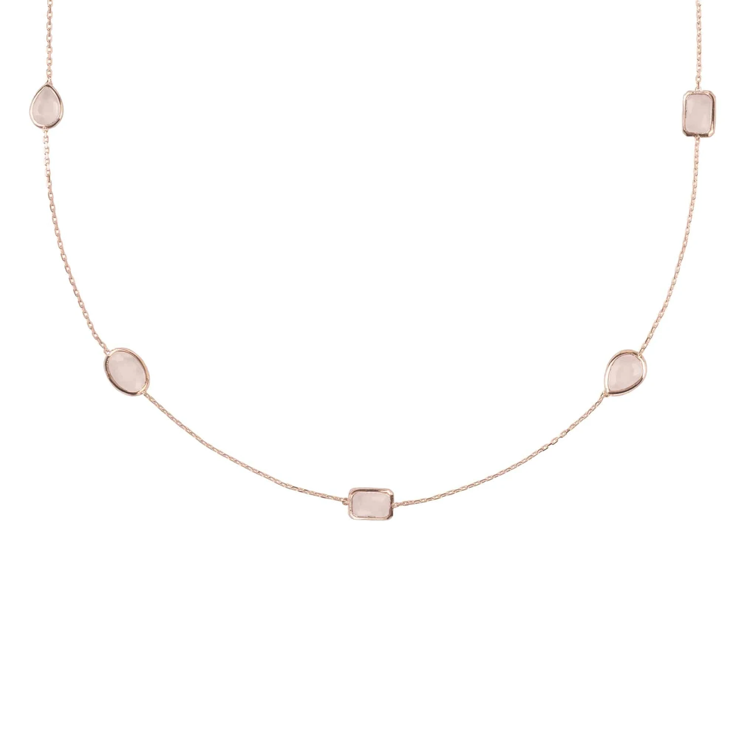 Latelita Venice 120Cm Long Chain Necklace Rosegold Rose Quartz 2 Latelita Venice 120Cm Long Chain Necklace Rosegold Rose Quartz - Image 2