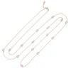 Latelita Venice 120Cm Long Chain Necklace Rosegold Rose Quartz