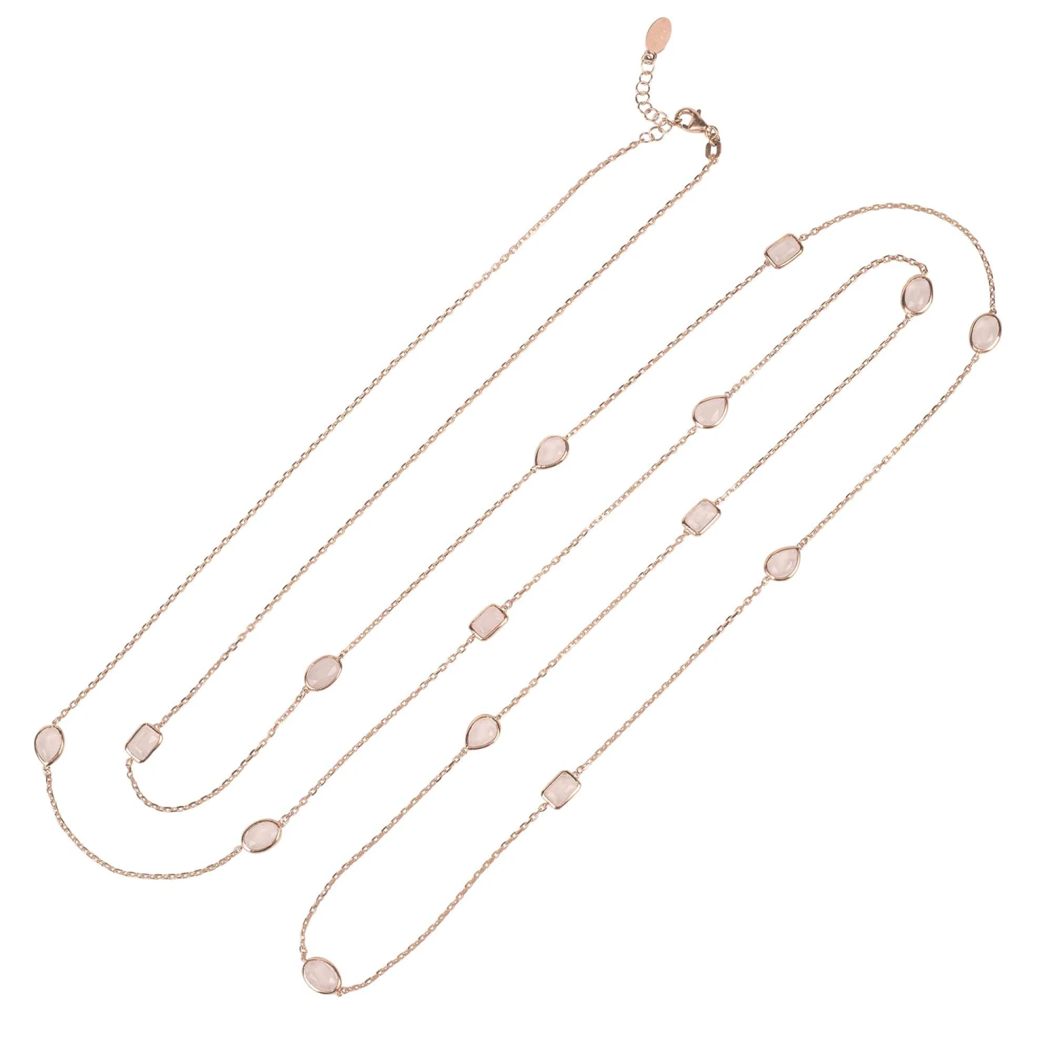 Latelita Venice 120Cm Long Chain Necklace Rosegold Rose Quartz 1 Latelita Venice 120Cm Long Chain Necklace Rosegold Rose Quartz