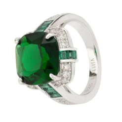Latelita Windsor Silver Ring Emerald