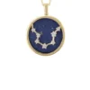 Latelita Zodiac Lapis Lazuli Gemstone Star Constellation Pendant Necklace Gold Aquarius