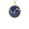 Latelita Zodiac Lapis Lazuli Gemstone Star Constellation Pendant Necklace Gold Aries