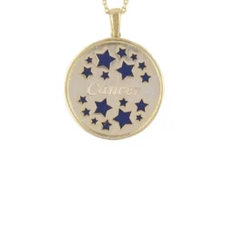 Latelita Zodiac Lapis Lazuli Gemstone Star Constellation Pendant Necklace Gold Cancer -Cheap Gemiracle Store zodiac lapis lazuli gemstone star constellation pendant necklace gold cancer 195246