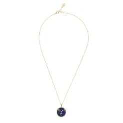 Latelita Zodiac Lapis Lazuli Gemstone Star Constellation Pendant Necklace Gold Cancer -Cheap Gemiracle Store zodiac lapis lazuli gemstone star constellation pendant necklace gold cancer 487955