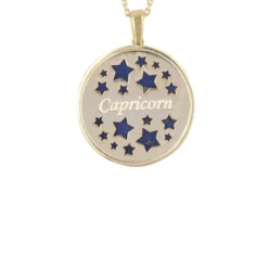Latelita Zodiac Lapis Lazuli Gemstone Star Constellation Pendant Necklace Gold Capricorn -Cheap Gemiracle Store zodiac lapis lazuli gemstone star constellation pendant necklace gold capricorn 911547