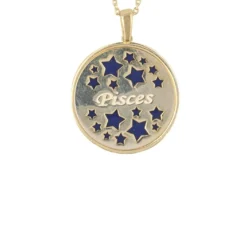 Latelita Zodiac Lapis Lazuli Gemstone Star Constellation Pendant Necklace Gold Pisces -Cheap Gemiracle Store zodiac lapis lazuli gemstone star constellation pendant necklace gold pisces 701641