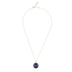 Latelita Zodiac Lapis Lazuli Gemstone Star Constellation Pendant Necklace Gold Scorpio -Cheap Gemiracle Store zodiac lapis lazuli gemstone star constellation pendant necklace gold scorpio 351587