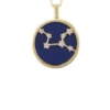Latelita Zodiac Lapis Lazuli Gemstone Star Constellation Pendant Necklace Gold Virgo