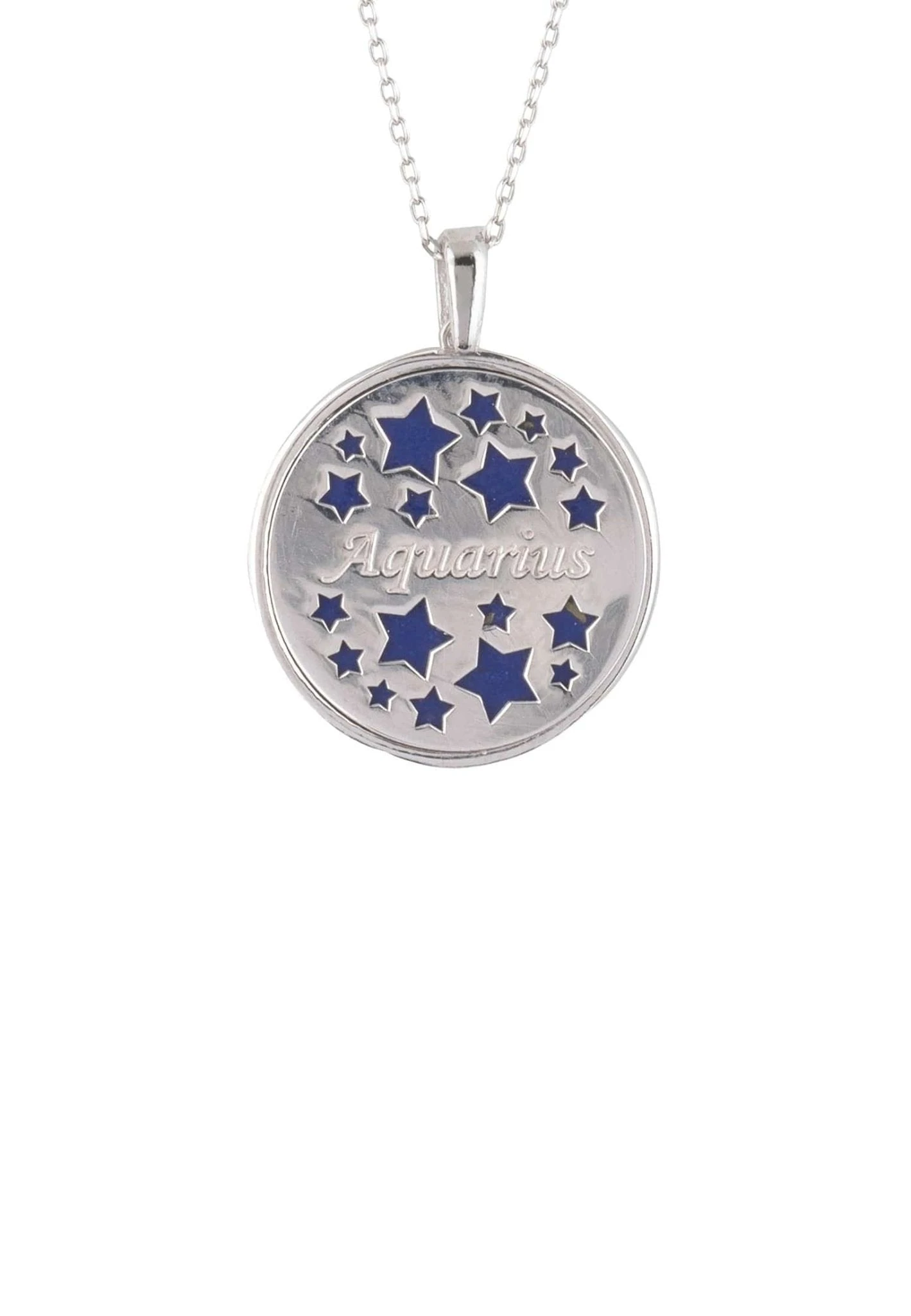 Latelita Zodiac Lapis Lazuli Gemstone Star Constellation Pendant Necklace Silver Aquarius 3 Latelita Zodiac Lapis Lazuli Gemstone Star Constellation Pendant Necklace Silver Aquarius - Image 3