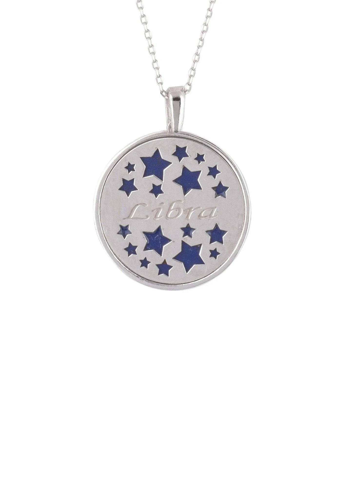 Latelita Zodiac Lapis Lazuli Gemstone Star Constellation Pendant Necklace Silver Libra 3 Latelita Zodiac Lapis Lazuli Gemstone Star Constellation Pendant Necklace Silver Libra - Image 3