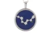 Latelita Zodiac Lapis Lazuli Gemstone Star Constellation Pendant Necklace Silver Pisces