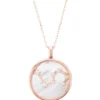 Latelita Zodiac Mother Of Pearl Gemstone Star Constellation Pendant Necklace Leo