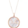 Latelita Zodiac Mother Of Pearl Gemstone Star Constellation Pendant Necklace Virgo