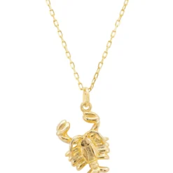 Latelita Zodiac Star Sign Necklace Gold Scorpio