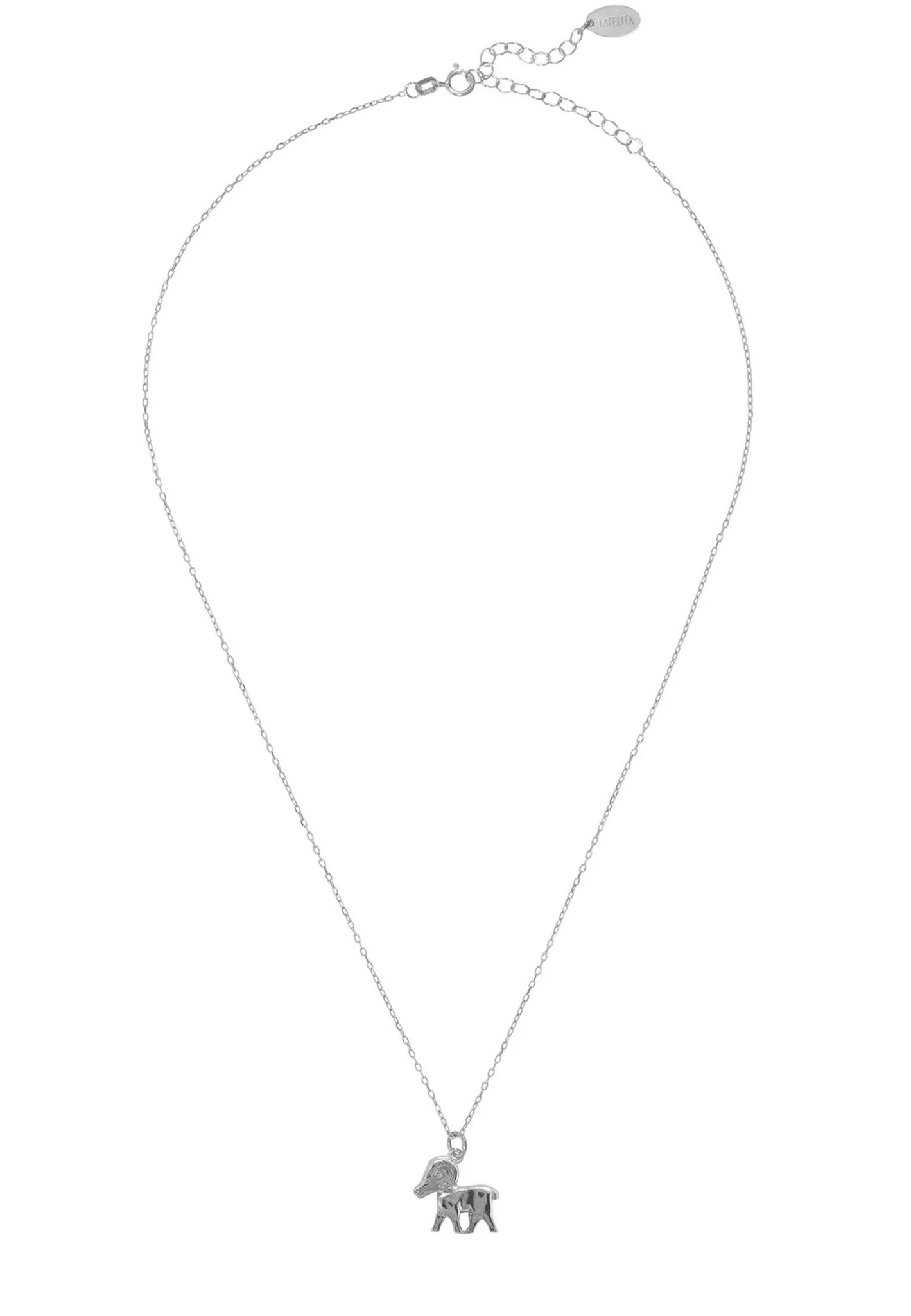Latelita Zodiac Star Sign Necklace Silver Aries 2 Latelita Zodiac Star Sign Necklace Silver Aries - Image 2