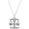 Latelita Zodiac Star Sign Necklace Silver Libra