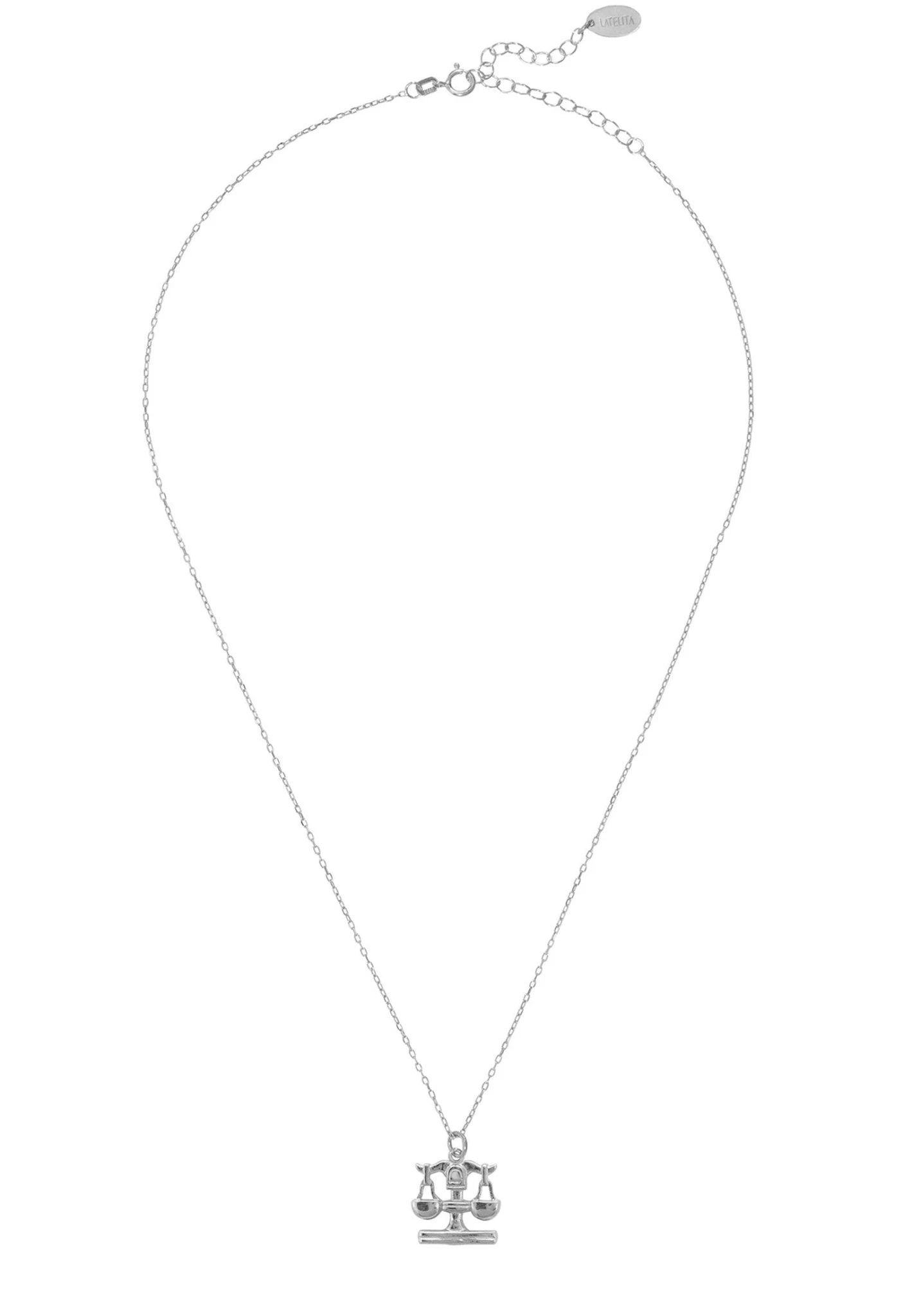 Latelita Zodiac Star Sign Necklace Silver Libra 2 Latelita Zodiac Star Sign Necklace Silver Libra - Image 2