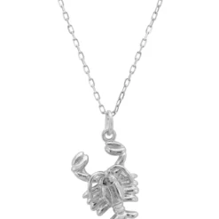Latelita Zodiac Star Sign Necklace Silver Scorpio